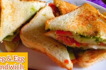 vegetables & Egg Sandwich Recipe |  easy and tasty Sandwich recipe | Bread Sandwich Recipe