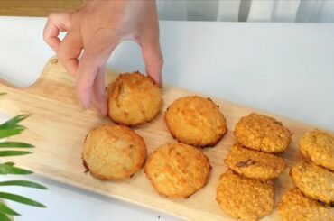 Healthy flour,Low Calorie High Fiber PEANUT BUTTER and COCONUT COOKIES ,Healthy breakfast and snacks