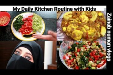 Niqab Tutorial | Morning drink for Weightloss | Healthy Salad | yummiest Anda Masala recipe