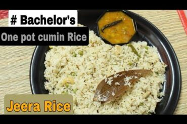 Jeera Rice recipe|Quick & Easy breakfast recipe| Bachelor's recipe| Healthy breakfast|one pot recipe