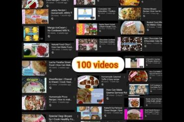 I completed 100 Videos of Recipes by I Cook Healthy Food