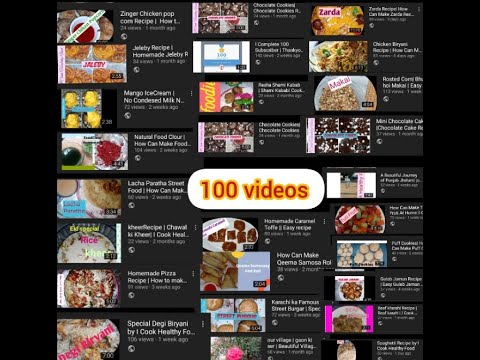 I completed 100 Videos of Recipes by I Cook Healthy Food I completed 100 Videos of Recipes by I Cook Healthy Food