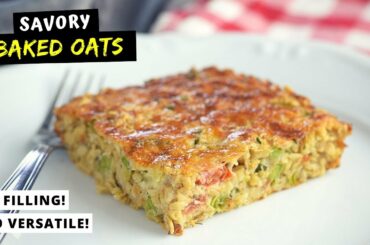 I made baked oats for DINNER (savory version) HEALTHY AND CHEAP!