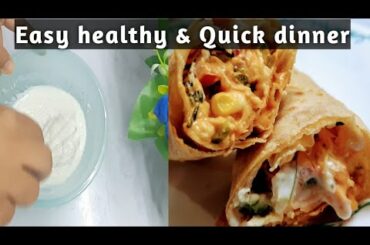 shawarma recipe easy with wheat flour at home / Quick dinner recipe  / Easy lunch recipe