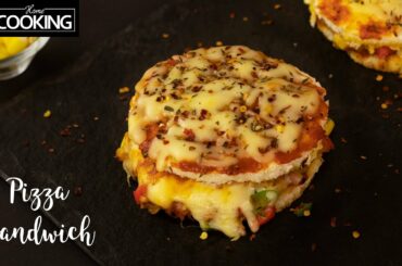 Pizza Sandwich | Bread Recipe | Pizza Recipe | Veg Pizza Sandwich | Pizza Without Oven