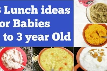 BABY FOOD - Lunch Ideas for Babies 1 to 3 Year old | Weight Gain Baby food | Baby Food Recipes