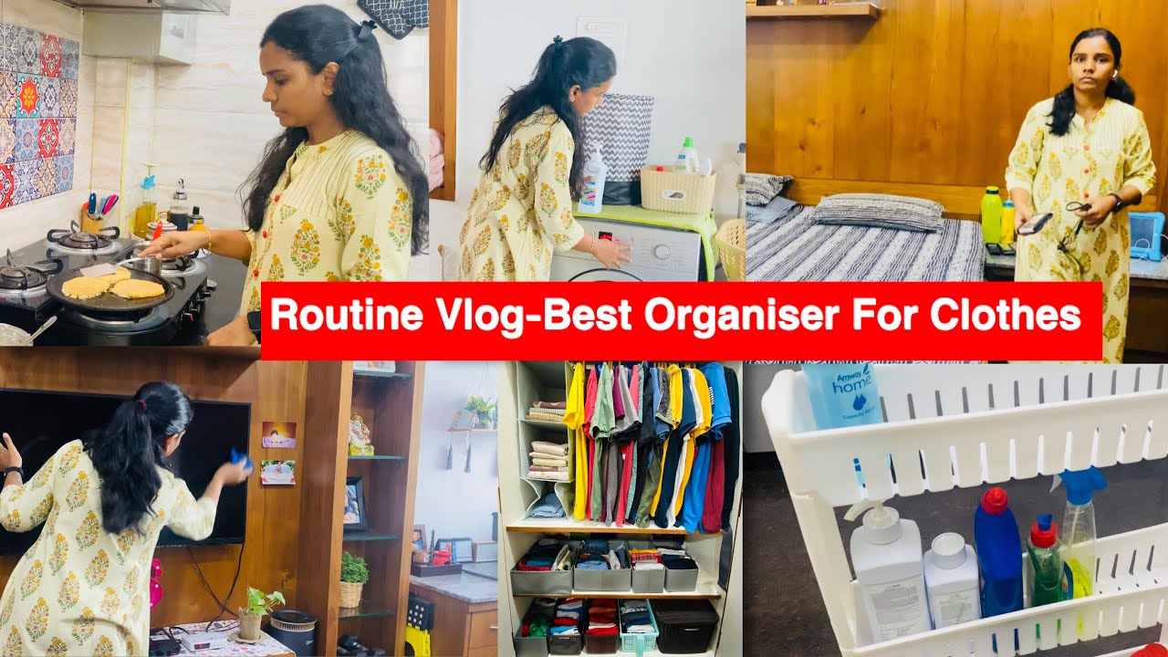 Best Organiser For Clothes|Routine Vlog|Healthy Breakfast Recipe|Wheat Uthappam In Tamil Best Organiser For Clothes|Routine Vlog|Healthy Breakfast Recipe|Wheat Uthappam In Tamil