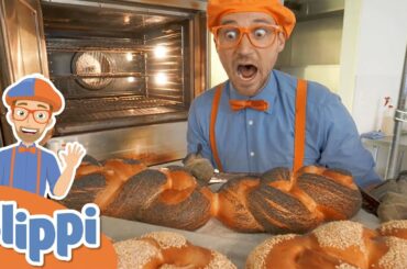 Blippi Visits The Bakery | Educational Videos For Kids | Learning Healthy Eating