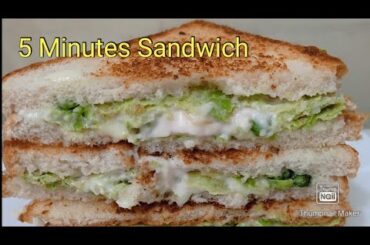5 Min Sandwich - Healthy Fiber and Protein Rich Breakfast Recipe |  Best Tawa Sandwich