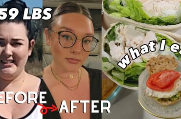 WHAT I EAT IN A DAY TO LOSE WEIGHT AND BE HEALTHY ! EASY AND QUICK MEALS
