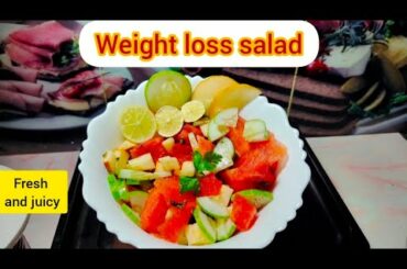 Weight loss salad recipe! Satvik salad recipe!Healthy watermelon mix salad recipe by Be Fit Together