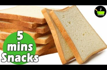 5 Minute Easy Snacks Recipe | Evening Snacks | Lockdown Recipes | Bread Recipes | Instant Snacks