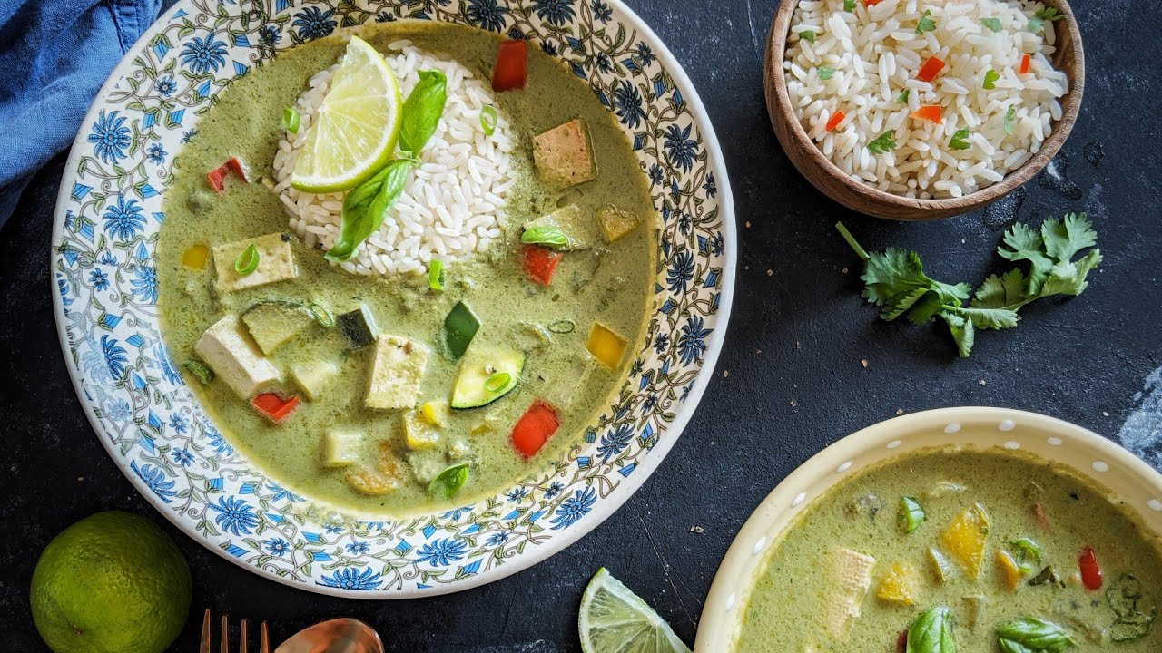 Veg Green Thai Curry Recipe | Green Thai Curry Paste | Healthy Lunch or Dinner Ideas | Vegan Recipe Veg Green Thai Curry Recipe | Green Thai Curry Paste | Healthy Lunch or Dinner Ideas | Vegan Recipe