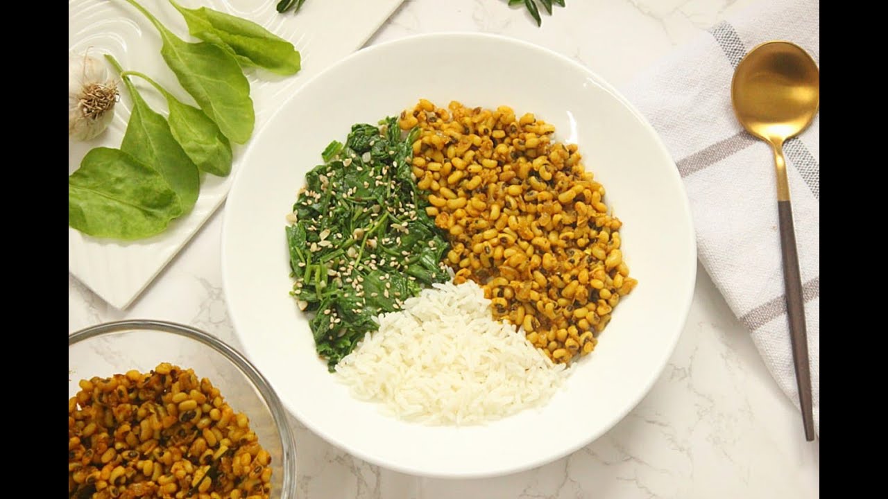 Indian meal bowl healthy lunch recipe | Lobia ( black-eyed bean ) Indian meal bowl healthy lunch recipe | Lobia ( black-eyed bean )