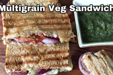 Multigrain Veg Sandwich For Weight Loss | Healthy Breakfast Recipe #shorts #youtubeshorts