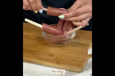 How To Make Healthy Corn Dog Recipes | Low Carb Corn Dog #shorts #corndog #ketocornHEALTHY CORN DOGS