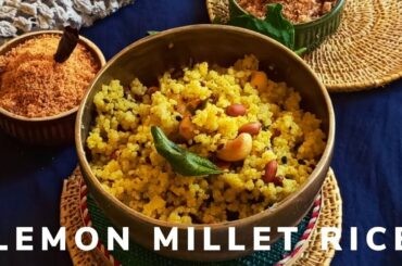 Lemon Kodo Millet Recipe Indian for Kids [Pratyusha, Easy Lunch Box recipe for you]