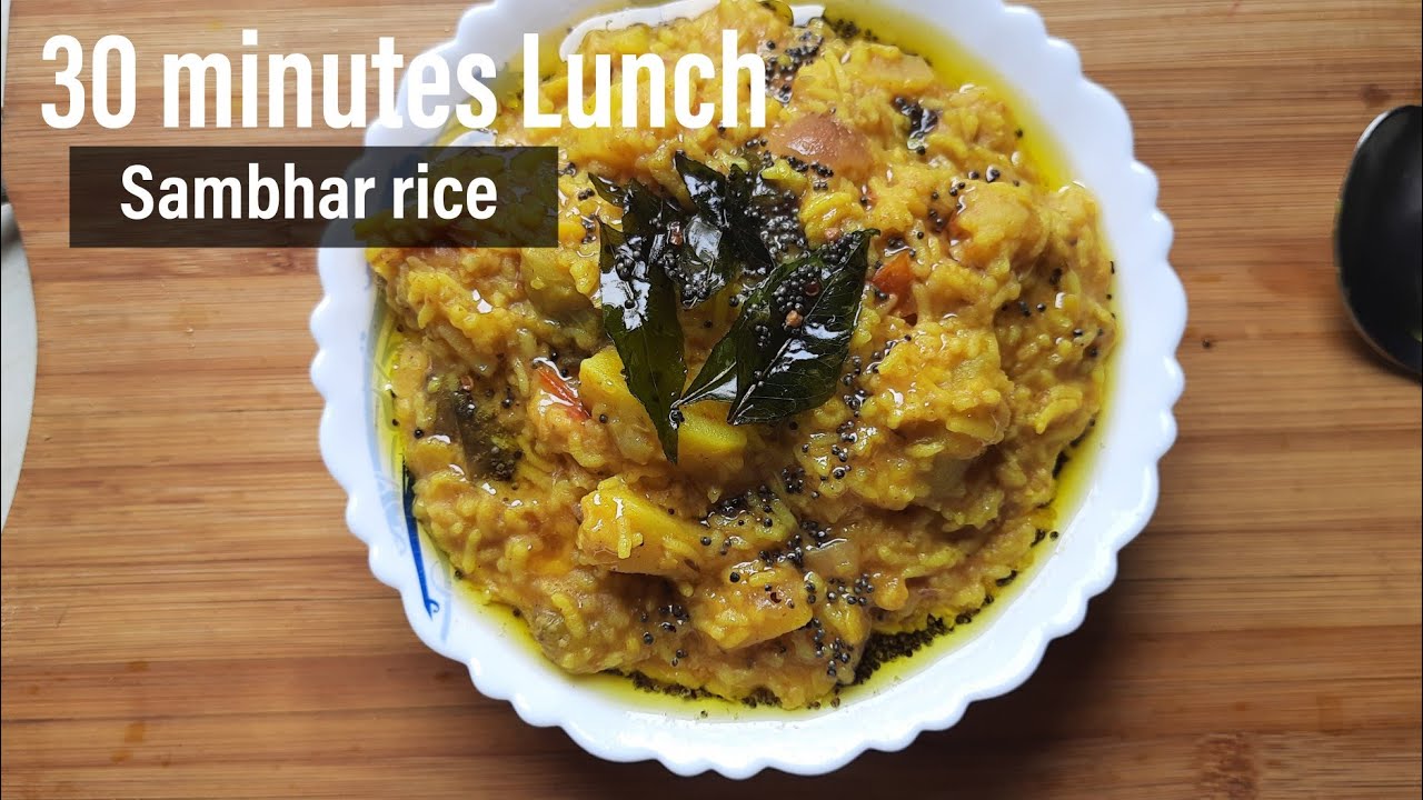 Easy lunch recipe under 30 minutes/ sambar rice recipe/ easy sambar Sadam recipe Easy lunch recipe under 30 minutes/ sambar rice recipe/ easy sambar Sadam recipe