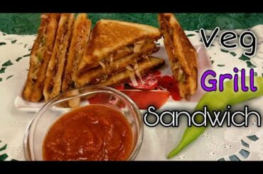 Grilled Sandwich Recipe | Healthy Mix Veg sandwich | No cheese | Street Style | Indian Street Food