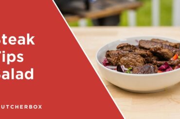Easy Steak Tips and Salad