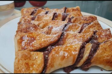 CHOCOLATE PUFF PASTRY TWISTS/Quick and easy recipe by Cook Cravings. #shorts #shortvideo #YTshort