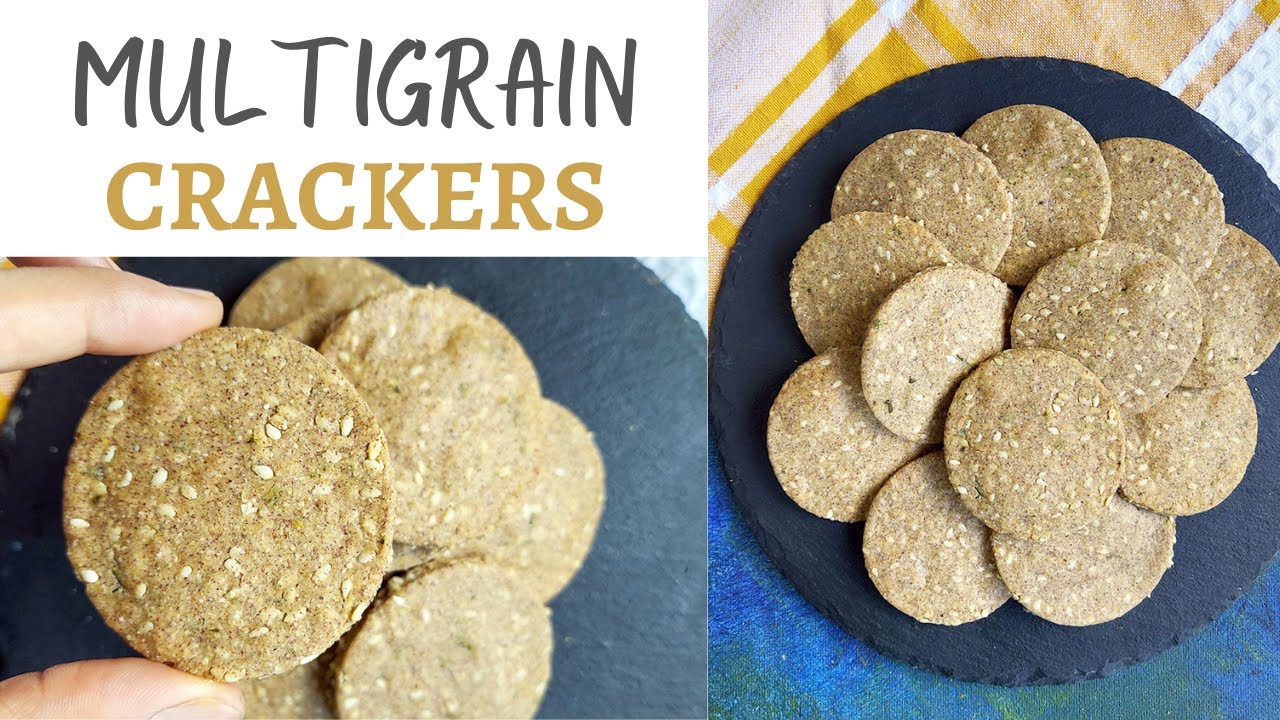 Baked Savory Multigrain Crackers Recipe Healthy Baked Mathri