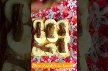 Easy and healthy breakfast recipes Chocolate Banana sandwich. Breakfast Sandwich Recipe #Short
