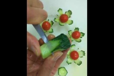 Popular Salad Decoration Idea | Cucumber Salad | #shorts | Fantastic Food Cooking