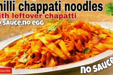 Chilli chapatti noodles|leftover chapatti snack|healthy wheat flour breakfast|chapatti recipe#shorts