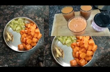 Healthy Recipes. carrot, Amla and Ginger Juice.
