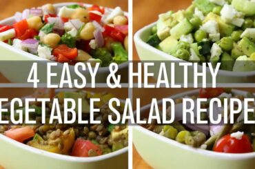 How To Make Vegetable Salad For Weight Loss | 4 Healthy Salad Recipes