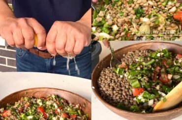 Healthy Delicious Lentil Salad | Moroccan Green Lentil Salad Recipe