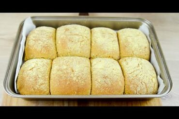 How To Make Healthy Cornbread Bread Rolls  I  Homemade Sandwich Rolls Recipe
