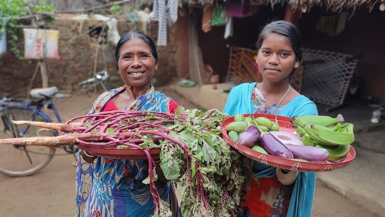 Mix Healthy Food Recipe Cooking By Village Tribe People / Tribe Food Cooking Mix Healthy Food Recipe Cooking By Village Tribe People / Tribe Food Cooking