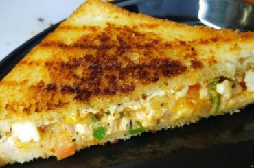 Mumbai Street Style Sandwich Recipe/Kids All Time Favourite Sandwich/Healthy Tasty Snack Tiffinrecip