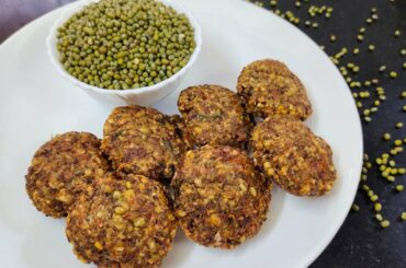 Healthy Green Gram Vada Recipe In Tamil/ Pachai Payar Vadai/ Healthy Snacks Recipe