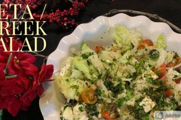 Feta cheese salad | Greek Salad | perfect salad for keto diet | low calorie and healthy salad recipe