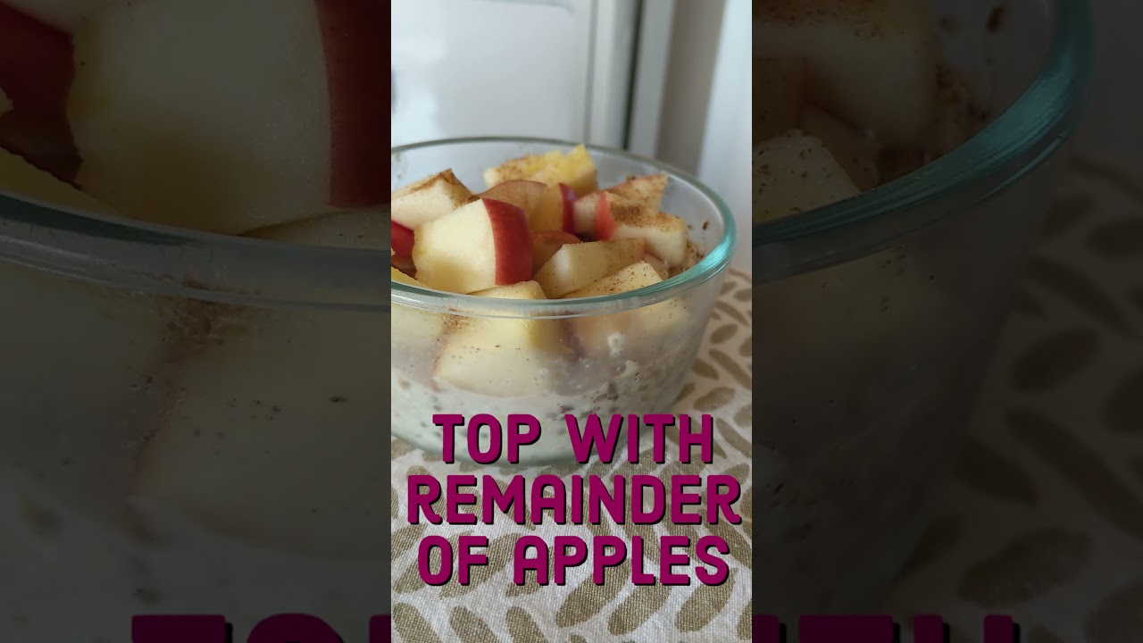 Easy, Healthy Recipes: Apple Cinnamon Overnight Oats | #shorts Easy, Healthy Recipes: Apple Cinnamon Overnight Oats | #shorts