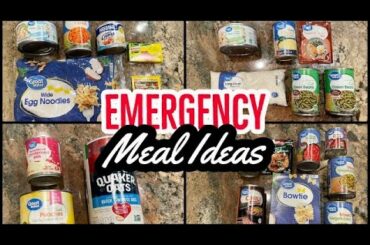 EMERGENCY FOOD STORAGE AND PREP// EASY MEALS FROM SHELF STABLE INGREDIENTS
