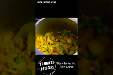 #shorts Recipe 25: cabbage recipes | #quick recipe ideas | #healthy recipes