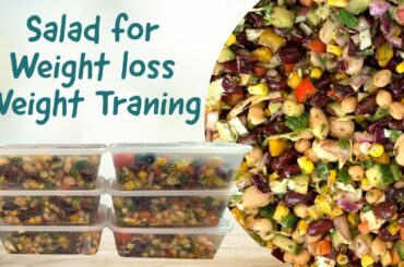 10 Minutes Meal Prep for Weight loss | Healthy Salad Recipe for Dieter and Body builders #shorts