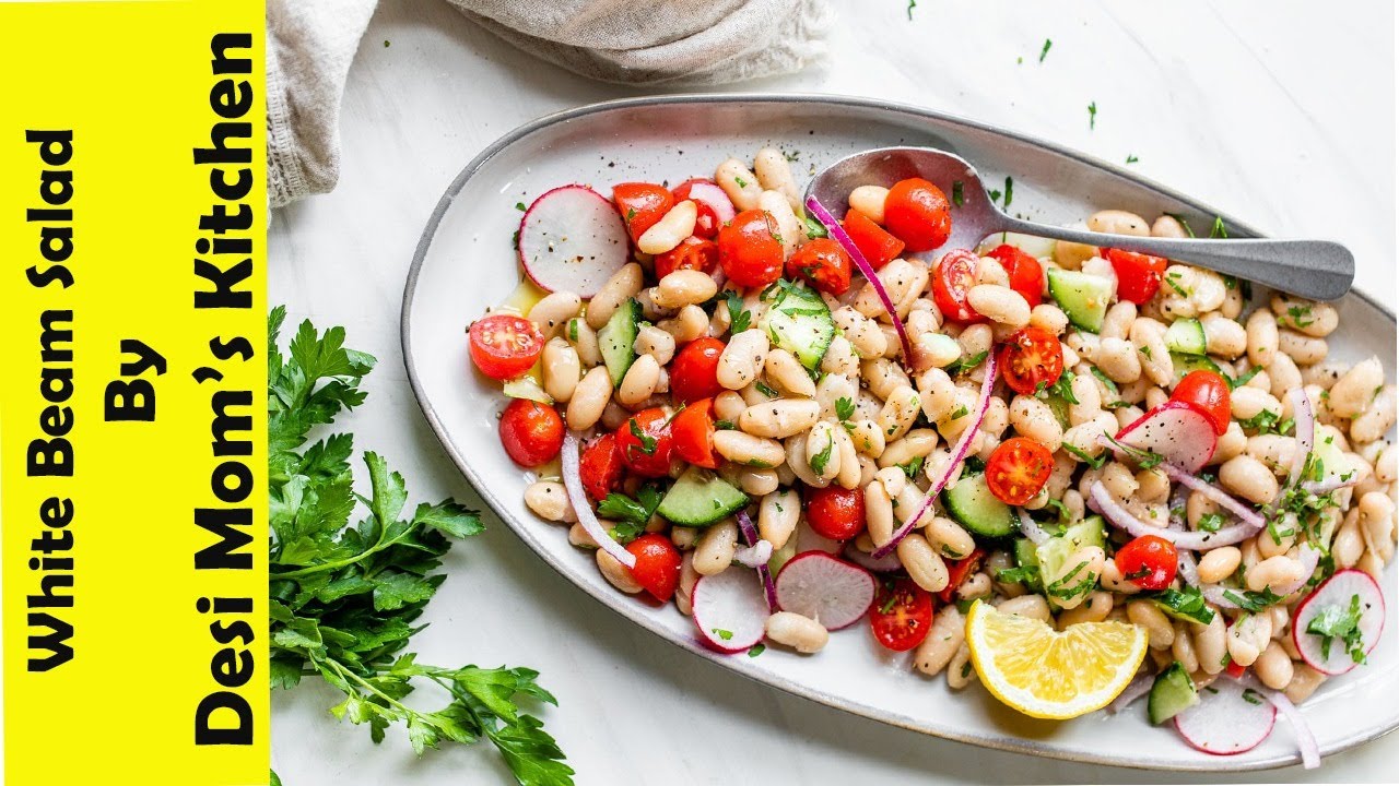 White Beans Salad Recipe || How To Make Bean Salad || Healthy And Delicious salad Desi Moms Kitchen White Beans Salad Recipe || How To Make Bean Salad || Healthy And Delicious salad Desi Moms Kitchen