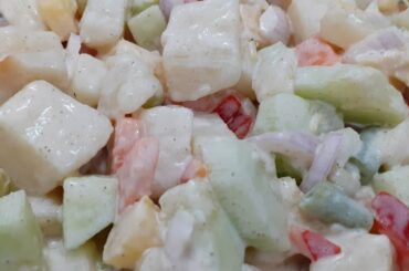 Russian Salad Dressing Recipe | Russian Salad | Healthy Salad Recipes for Dinner Weight Loss