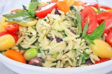*BEST* Orzo Pasta Salad | quick + healthy recipes