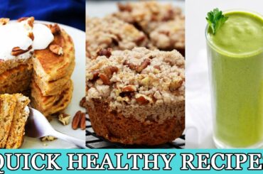 Easy and Quick Healthy Recipes- Carrot Pancakes- Pear Muffins- Detoxifying green smoothie-Recipe101