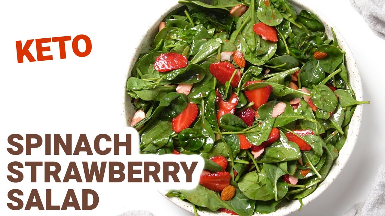 Spinach Strawberry Salad | EASY Keto Lunch Idea Spinach Strawberry Salad | EASY Keto Lunch Idea