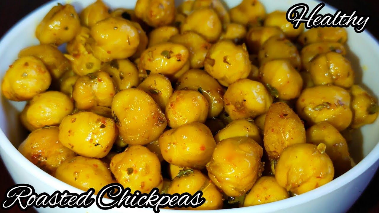roasted chickpeas recipe | how to make healthy snack recipes roasted chickpeas recipe | how to make healthy snack recipes
