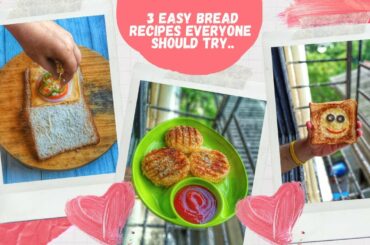 3 Easy Bread Recipes | Cheese Garlic Bread | Quick Cheese Sandwich | Smiley Toast