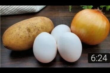 Healthy breakfast recipe|egg with tomato and potatoes|Afghani Omelette|Raja Masood food