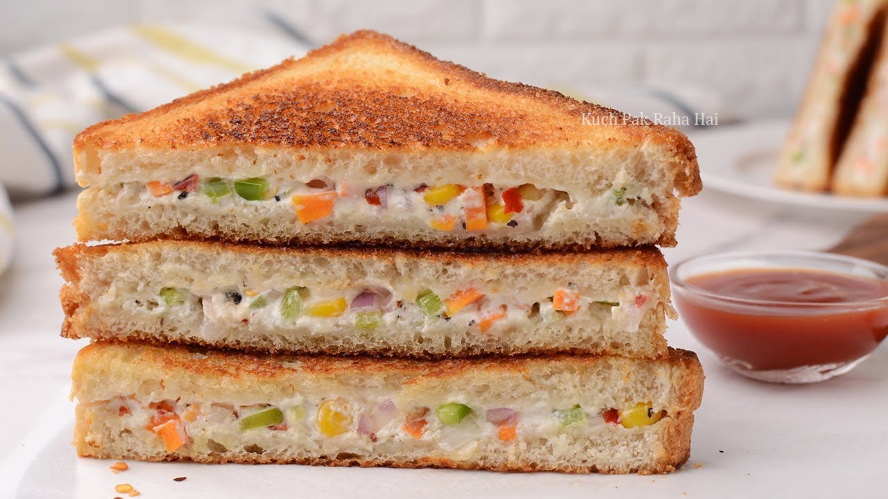 Curd Sandwich Recipe Dahi Sandwich Yogurt Vegetable Sandwich Easy